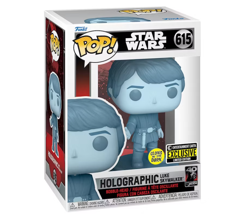 Funko POP! Star Wars Holographic Luke Skywalker 615 (GITD)