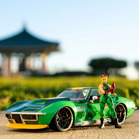 Street Fighter Cammy & 1969 Chevy Corvette Figure | POP SCV