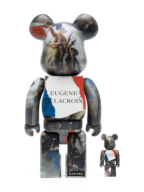 Bearbricks Eugène Delacroix Liberty Leading the People 100% & 400% Back