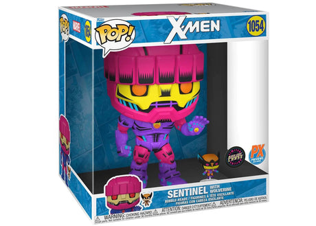 Funko POP! X-Men Sentinel with Wolverine Black Light Chase 1054 POP SCV