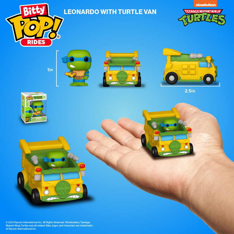 Funko Bitty POP! TMNT Leonardo and Turtle Van Ride