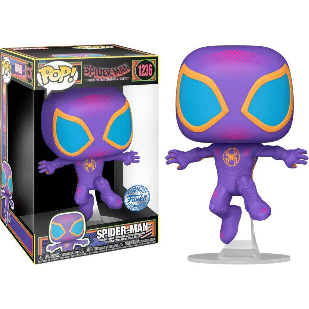 Funkko POP! Jumbo Marvel Spiderman Across The Spiderverse Spiderman 1236 (Blacklight Reactive)