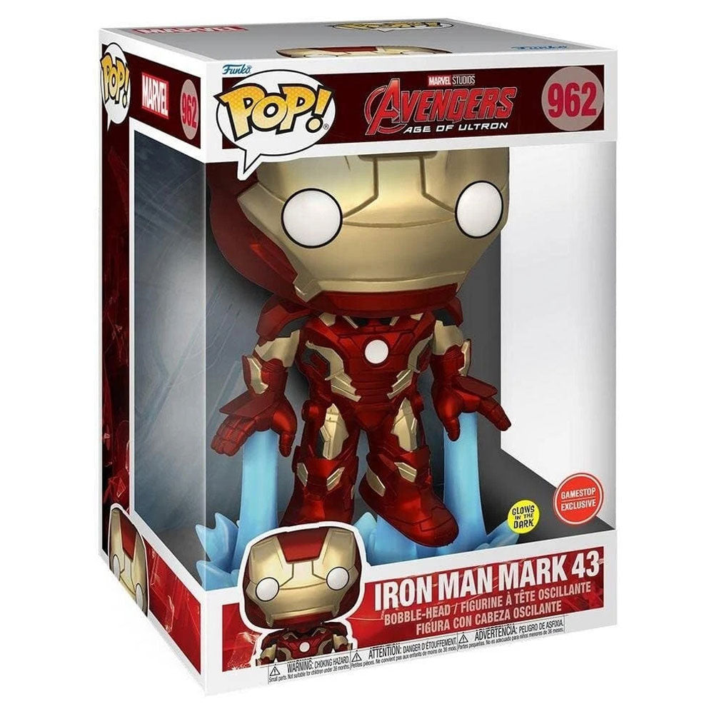Funko POP! Marvel Avengers Age of Ultron Iron Man Mark 43 962 Jumbo GITD