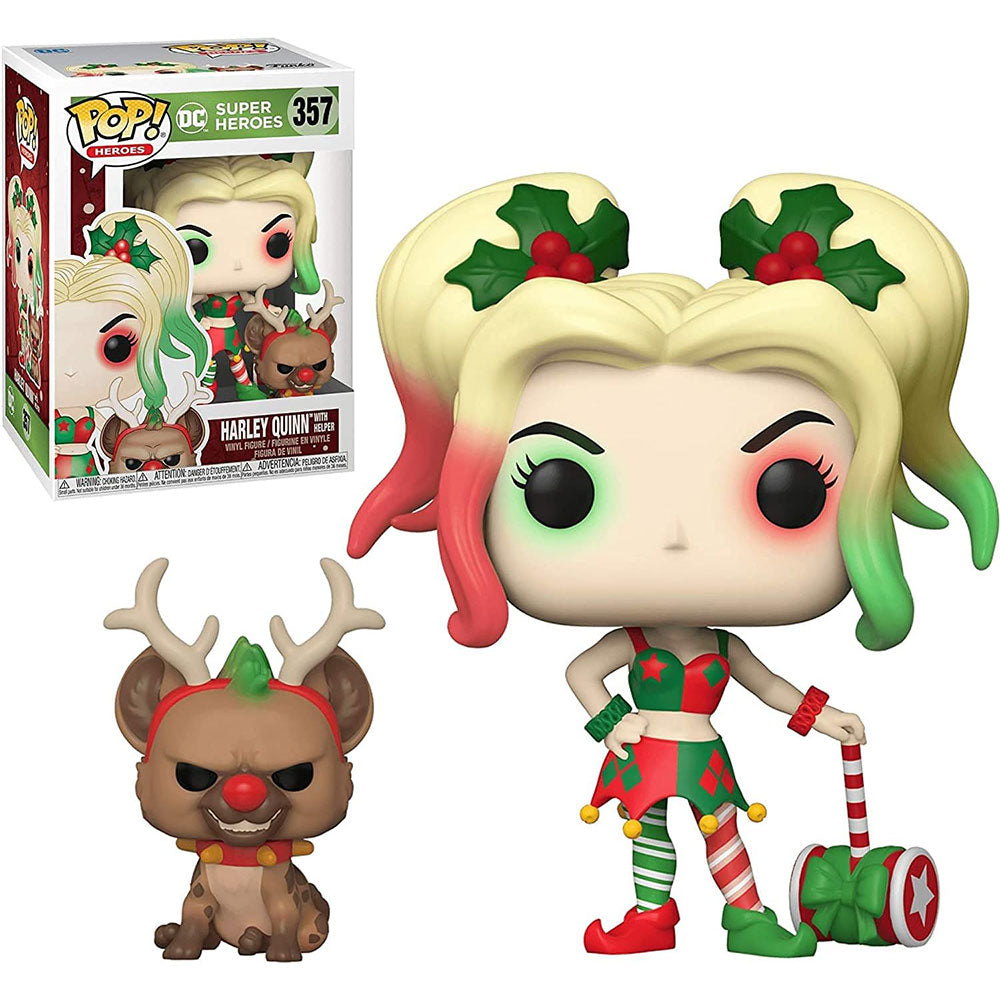 Funko POP! DC Christmas Harley Quinn with Helper 357