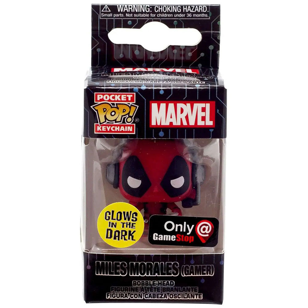 Funko POP! Marvel Deadpool (Gamer) Keychain (GITD) (Miles Morales Error)