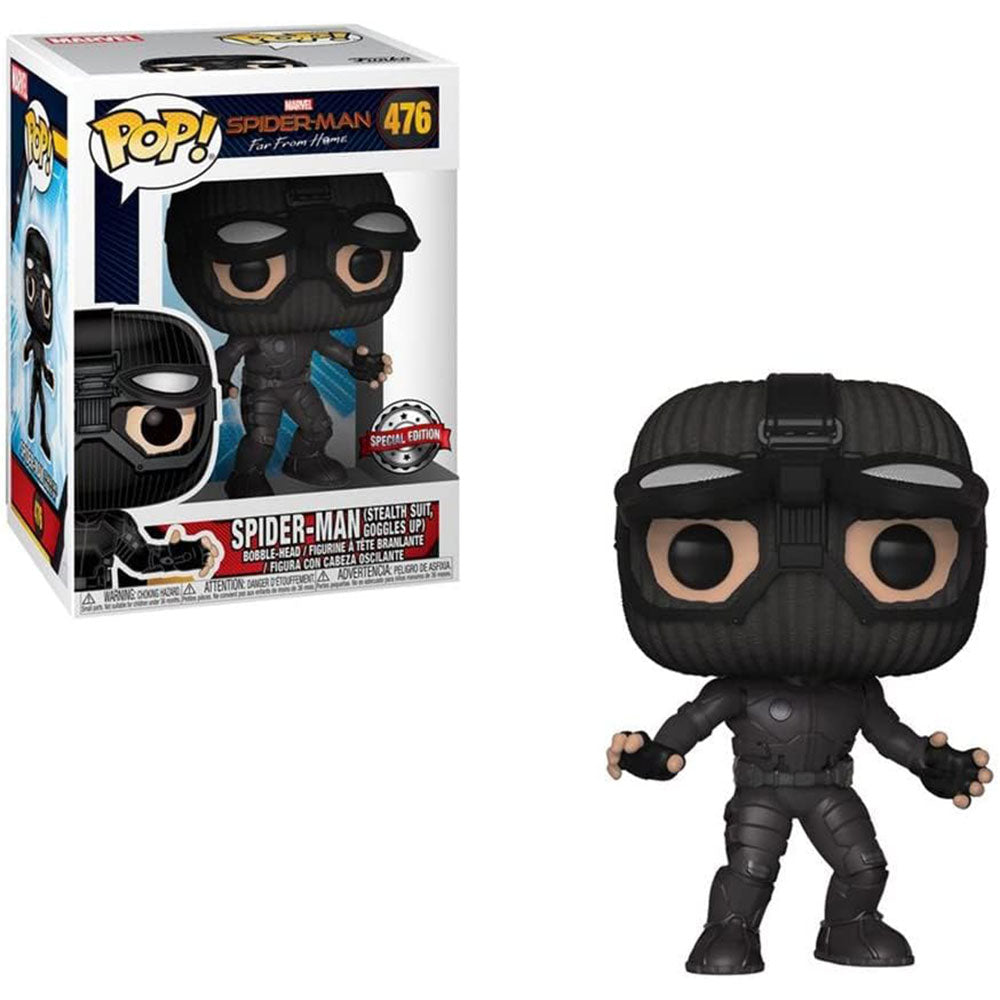 Funko POP! Marvel Spiderman Far From Home Spider-man (Stealth Suit, Goggles Up) 476