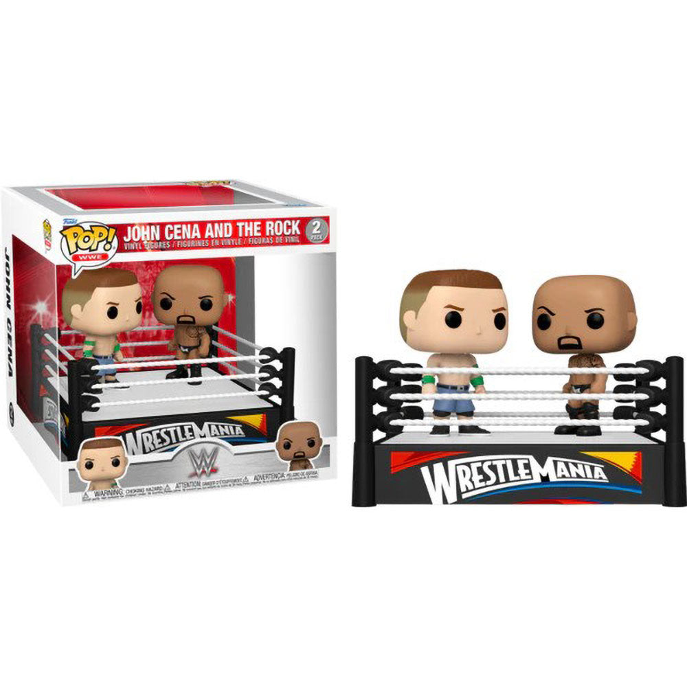 Funko POP! WWE John Cena and The Rock (In Wrestlemania Ring) 2 Pack