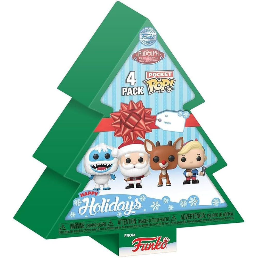 Funko Pocket POP! Rudolph the Red Nosed Reindeer Tree 4 Pack