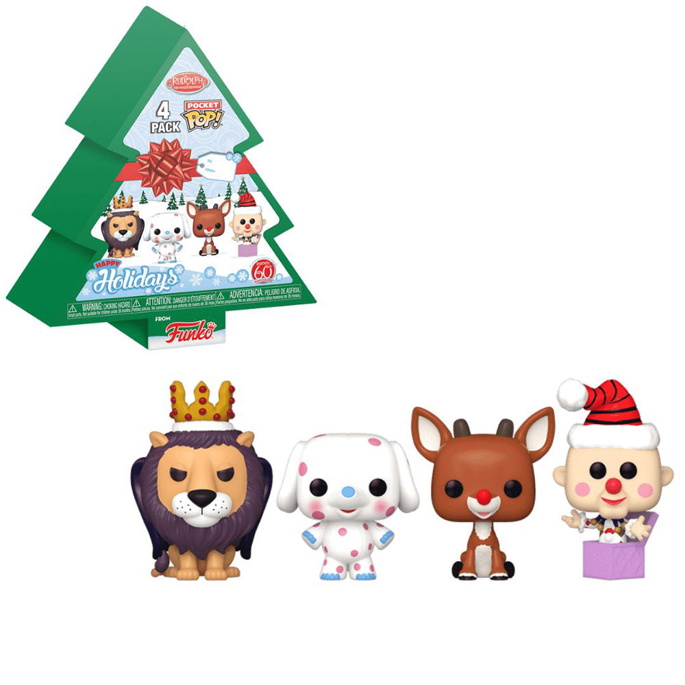 Funko Pocket POP! Rudolph the Red Nosed Reindeer Tree 4 Pack