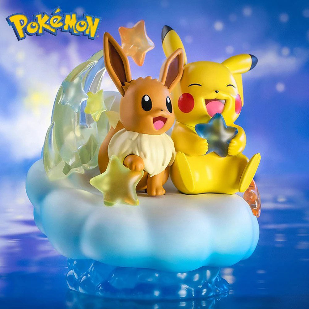 Funsm Pokemon Partner Pikachu and Eevee Nebula Statue