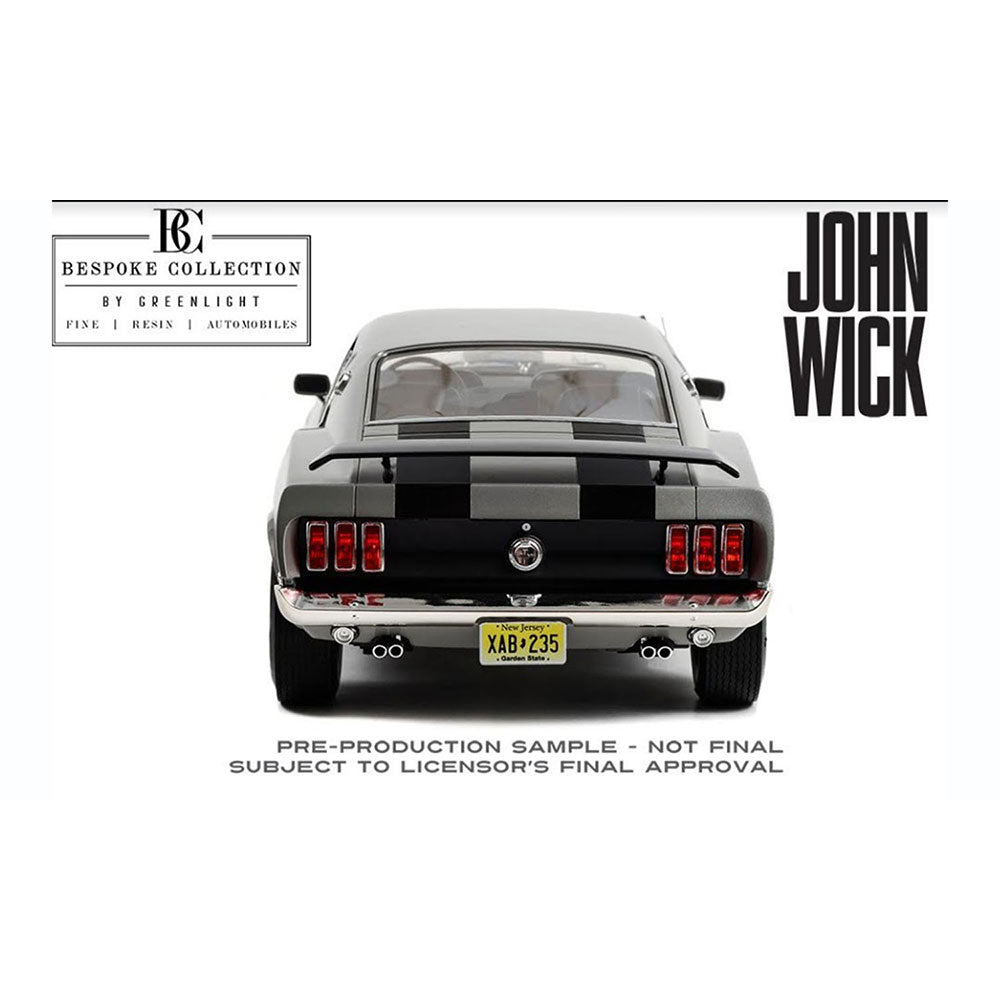 Greenlight Bespoke Collection John Wick 1969 Ford Mustang 1:12 Scale Model