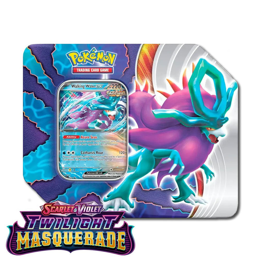 Pokemon TCG Twilight Masquerade Clash Tin (Walking Wake Promo+5 Boosters)