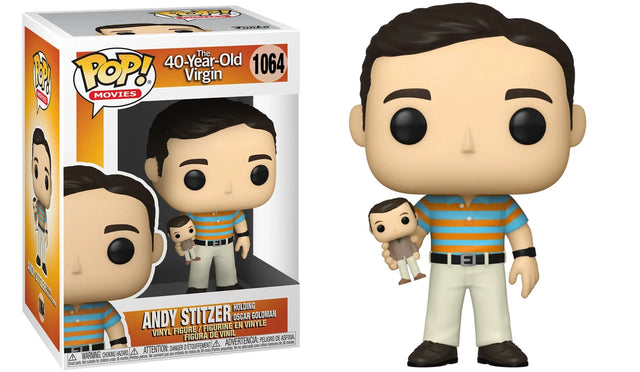 Funko POP! The 40-Year-Old Virgin Andy Stitzer Holding Oscar Goldman 1064 POP SCV