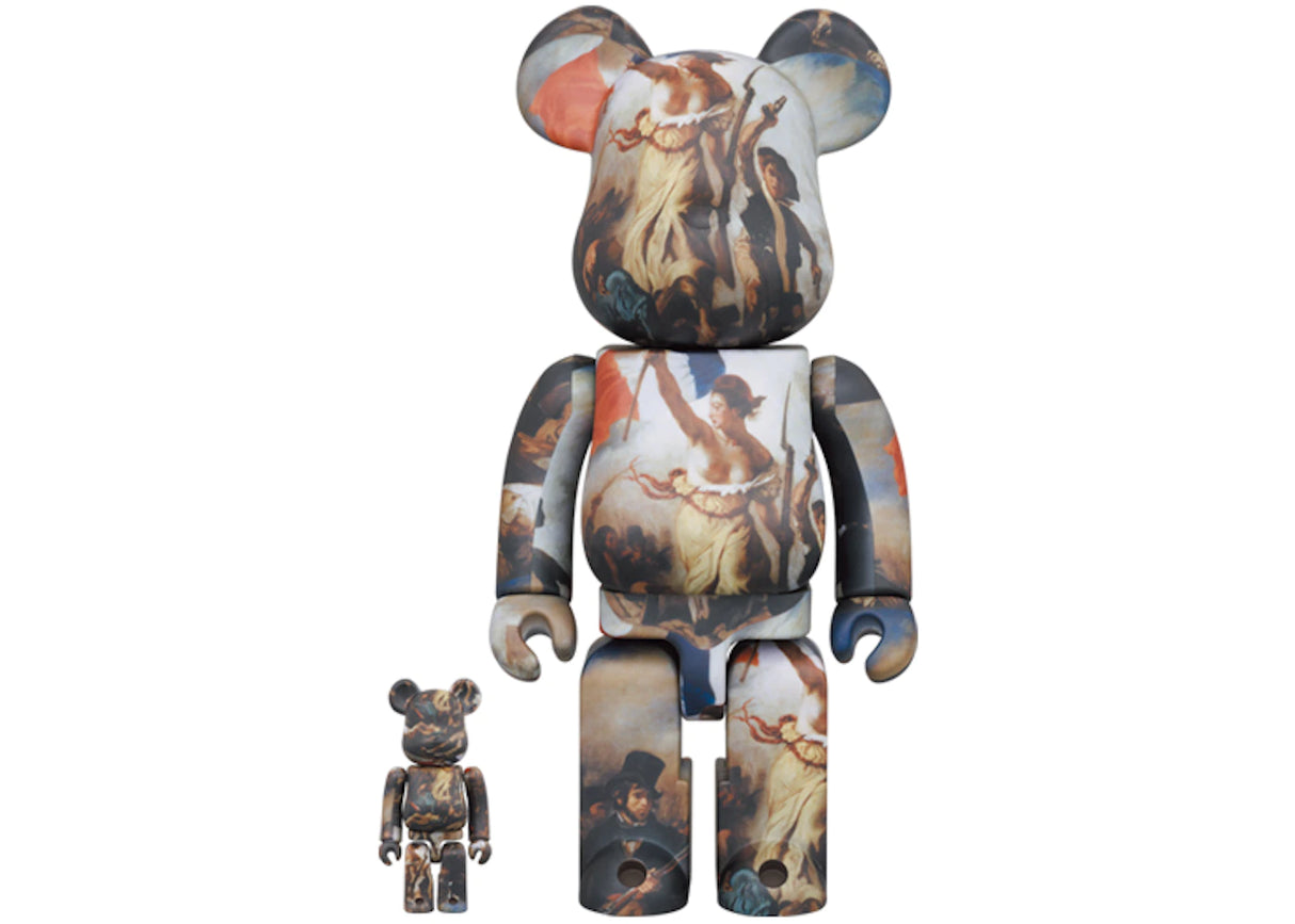 Bearbricks Eugène Delacroix Liberty Leading the People 100% & 400% Front