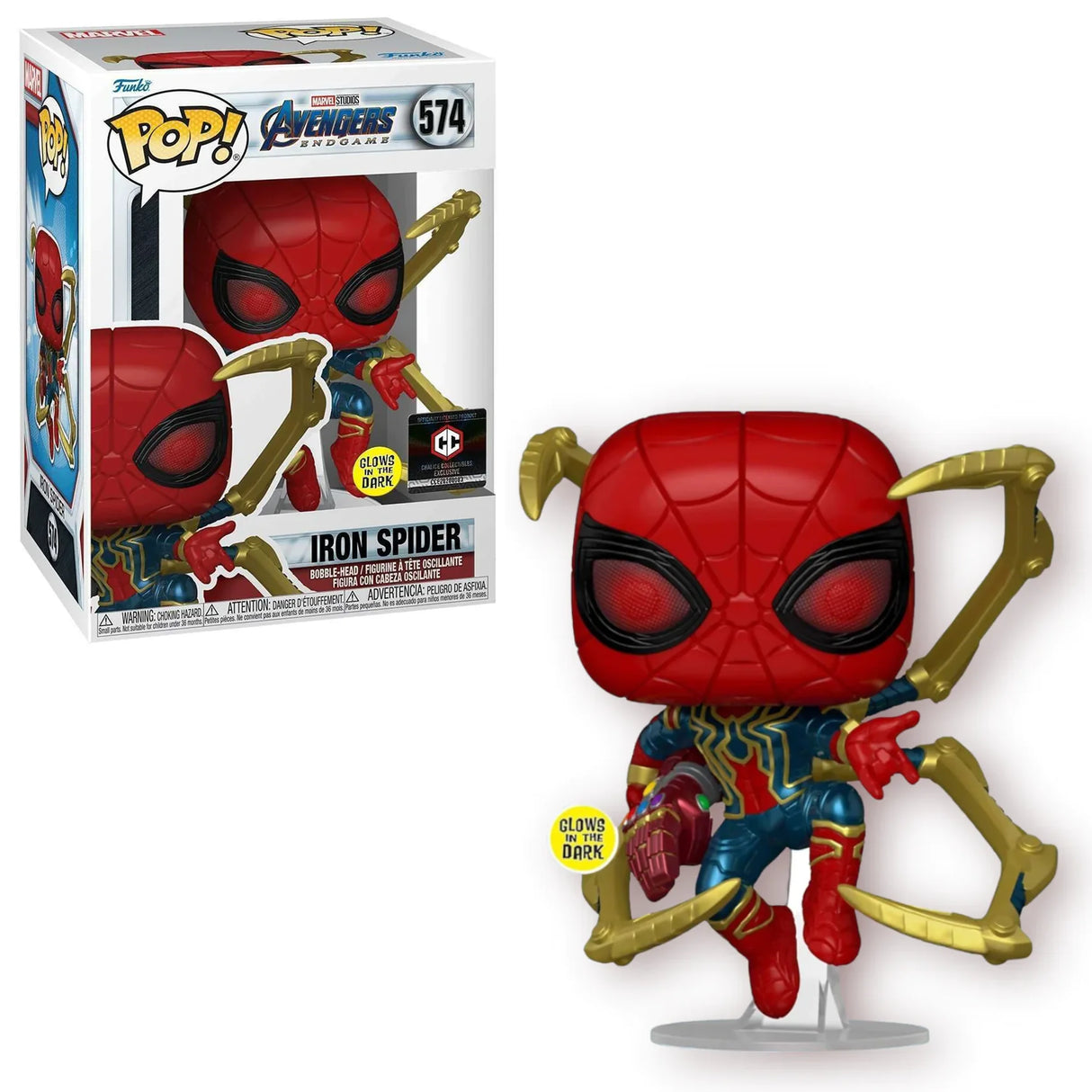 Funko POP! Avengers Endgame Iron Spider 574 GITD POP SCV